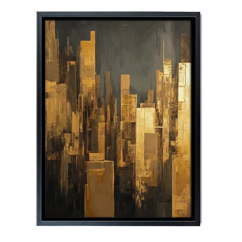 Golden Skyscrapers Canvas Print