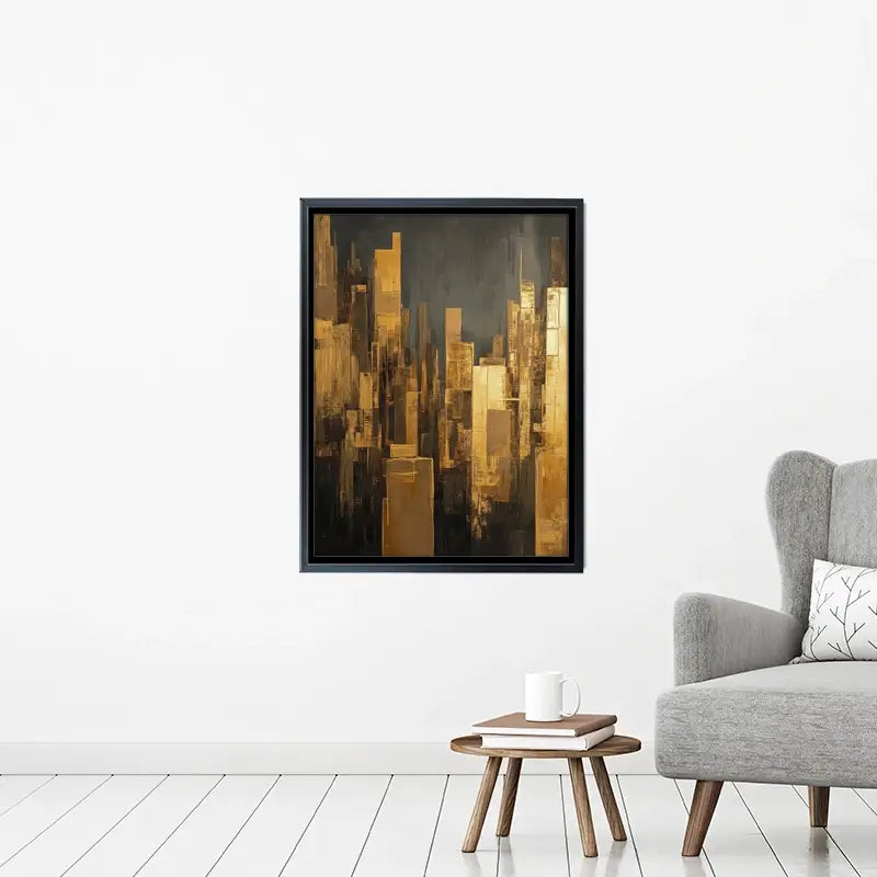 Golden Skyscrapers Canvas Print