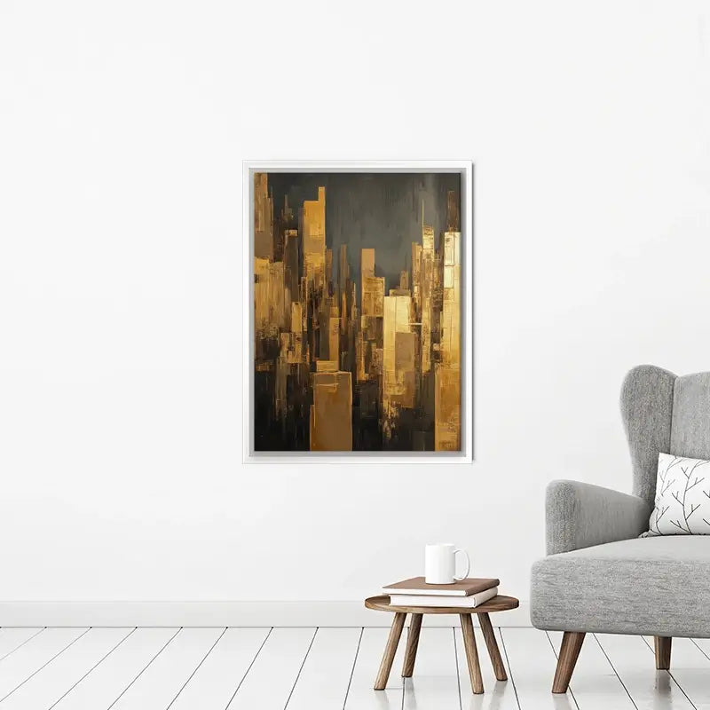 Golden Skyscrapers Canvas Print