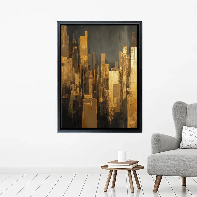 Golden Skyscrapers Canvas Print