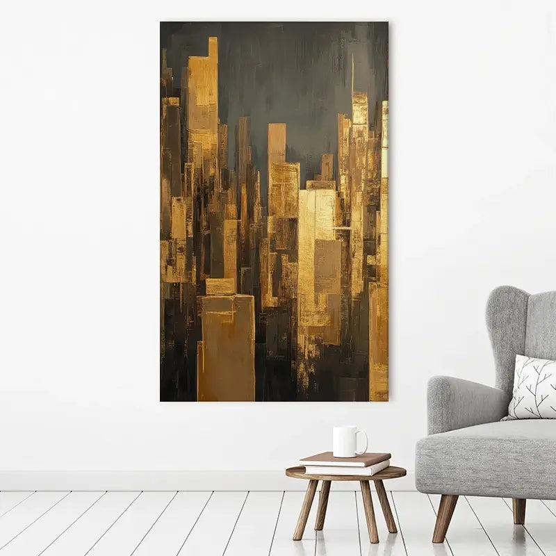 Golden Skyscrapers Canvas Print