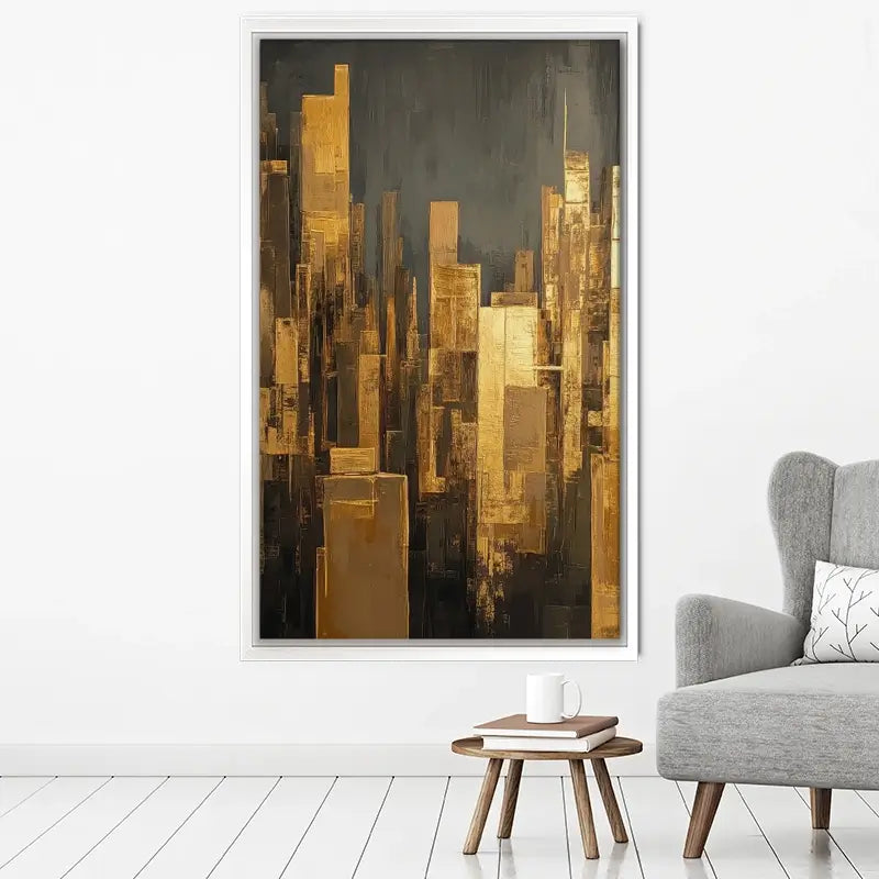 Golden Skyscrapers Canvas Print