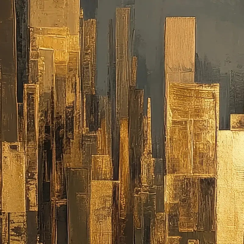 Golden Skyscrapers Art Print