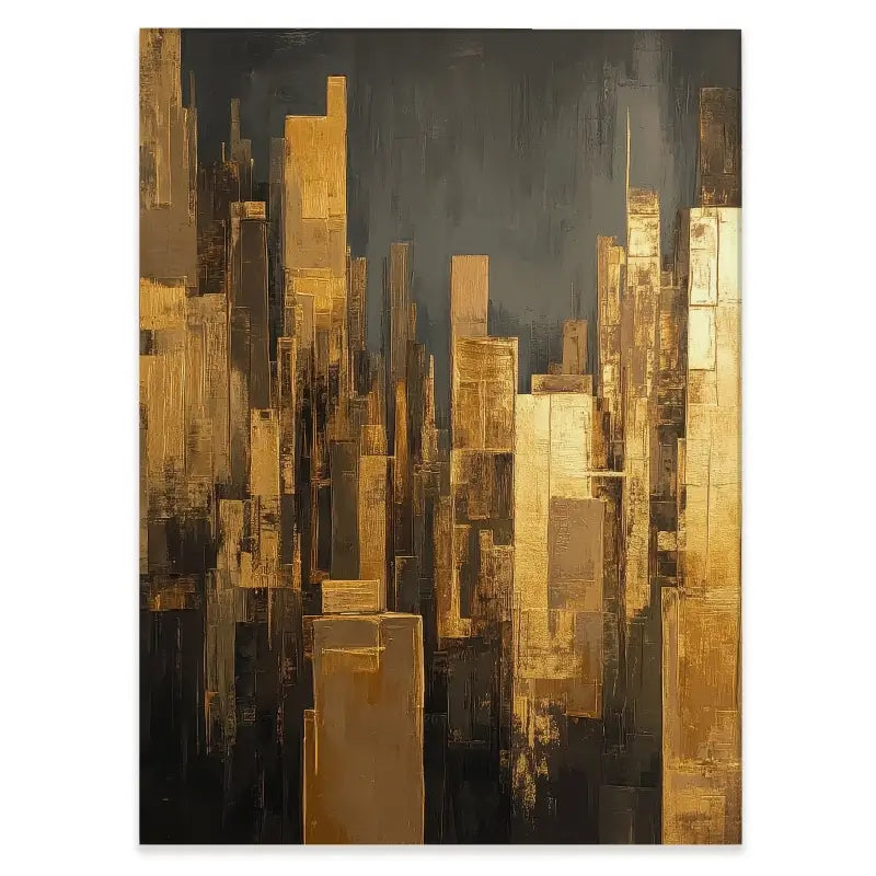 Golden Skyscrapers Canvas Print