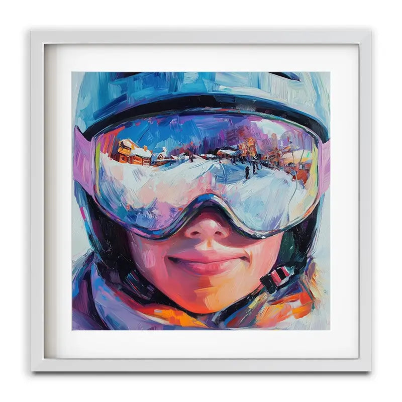 Ski Mask View Framed Art Print