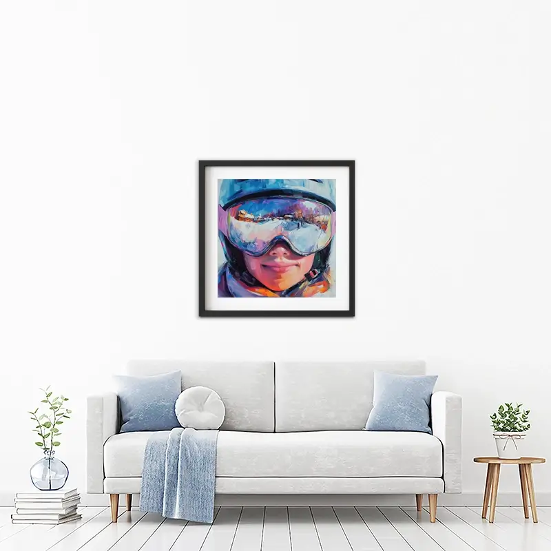 Ski Mask View Framed Art Print