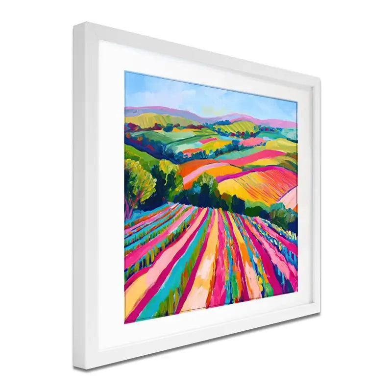 Colourful Hills Framed Art Print