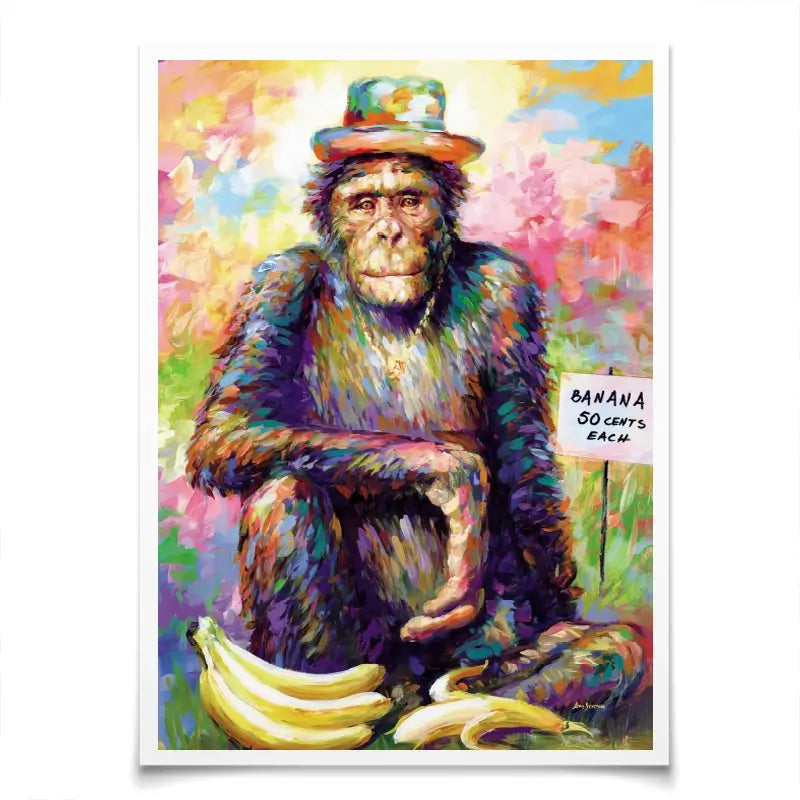 Banana King Art Print