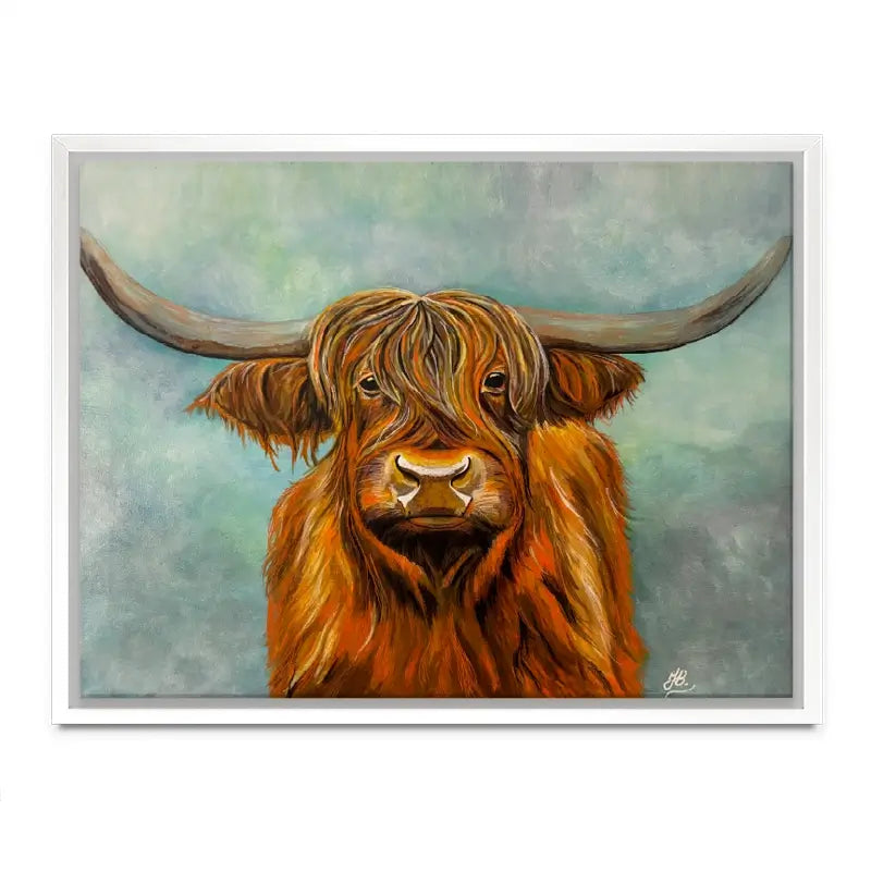 Brown Highland Cow Canvas Print