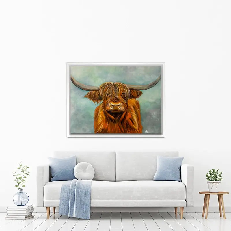 Brown Highland Cow Canvas Print