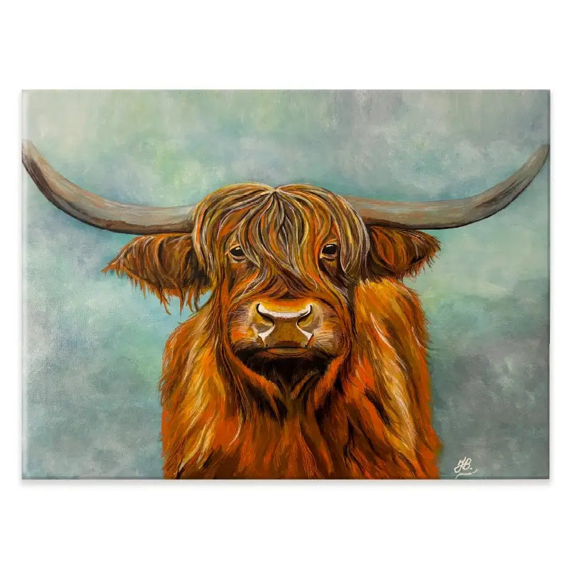 Brown Highland Cow Canvas Print