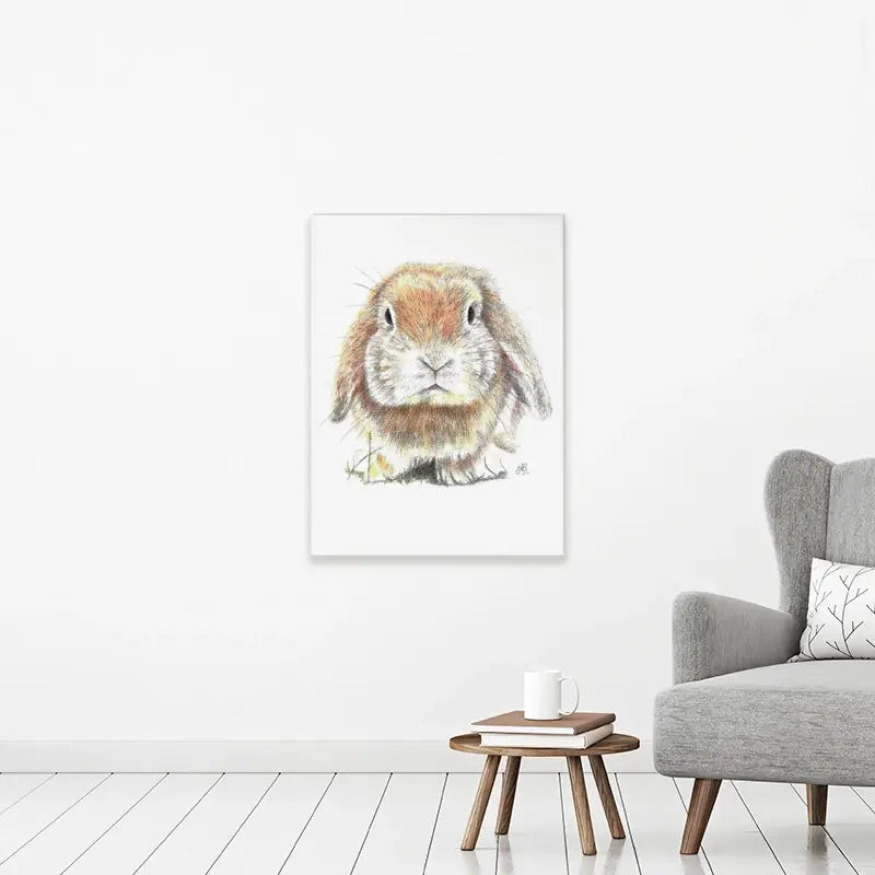 Bunny Illustration Canvas Print