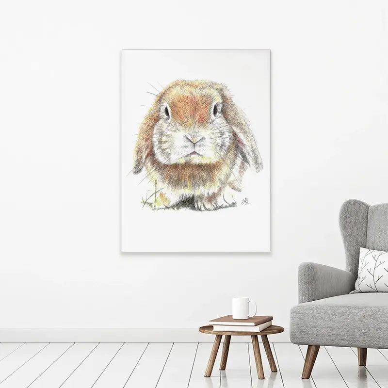 Bunny Illustration Canvas Print