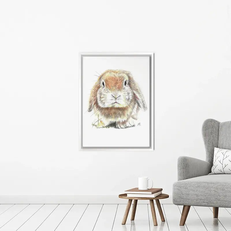 Bunny Illustration Canvas Print