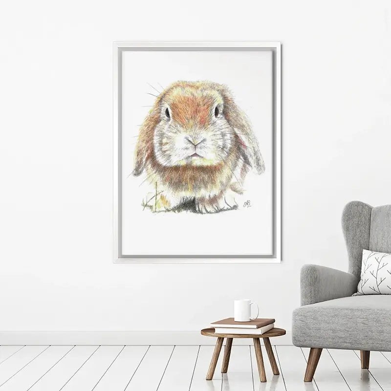 Bunny Illustration Canvas Print