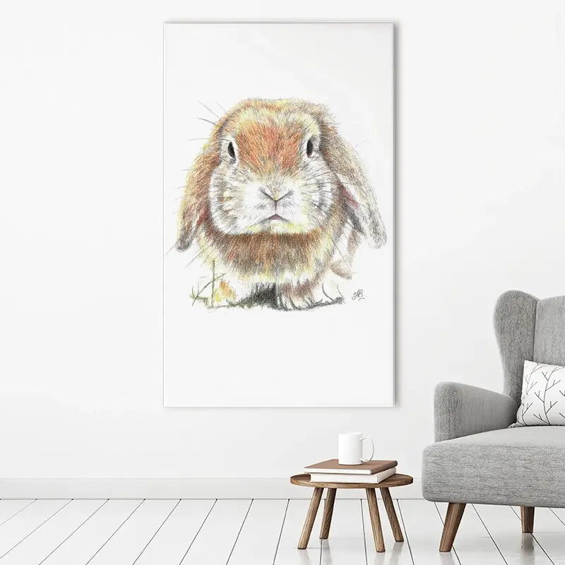 Bunny Illustration Canvas Print