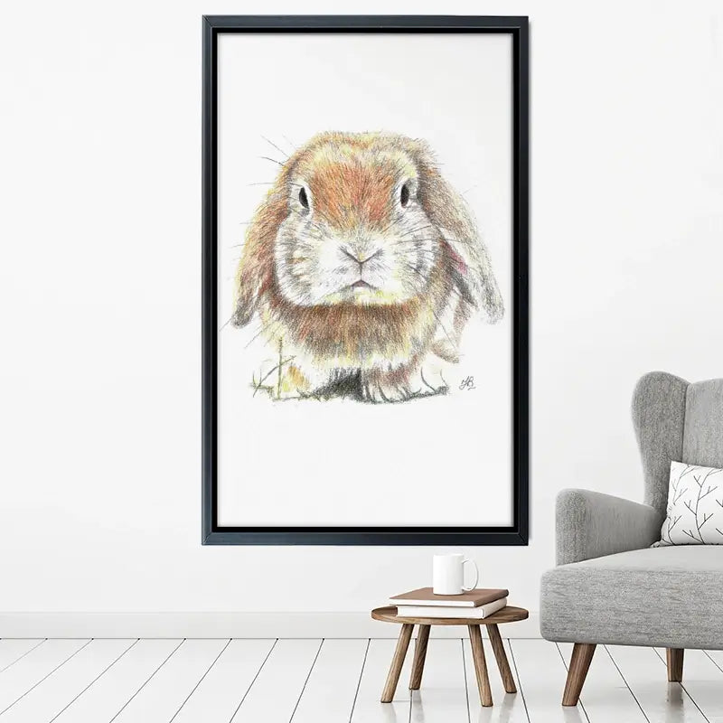 Bunny Illustration Canvas Print