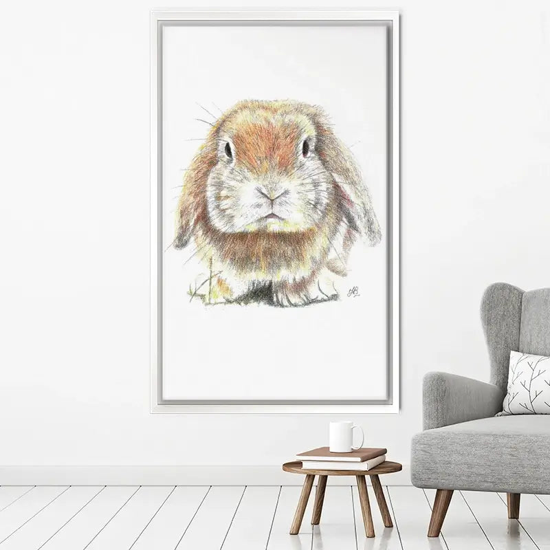 Bunny Illustration Canvas Print