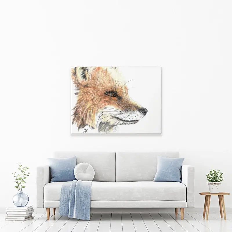 Fox Illustration Canvas Print