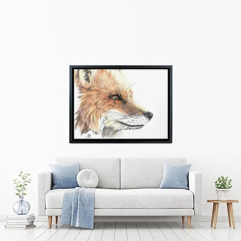 Fox Illustration Canvas Print