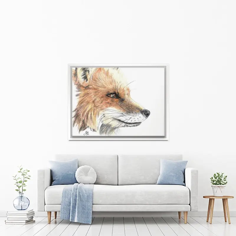 Fox Illustration Canvas Print