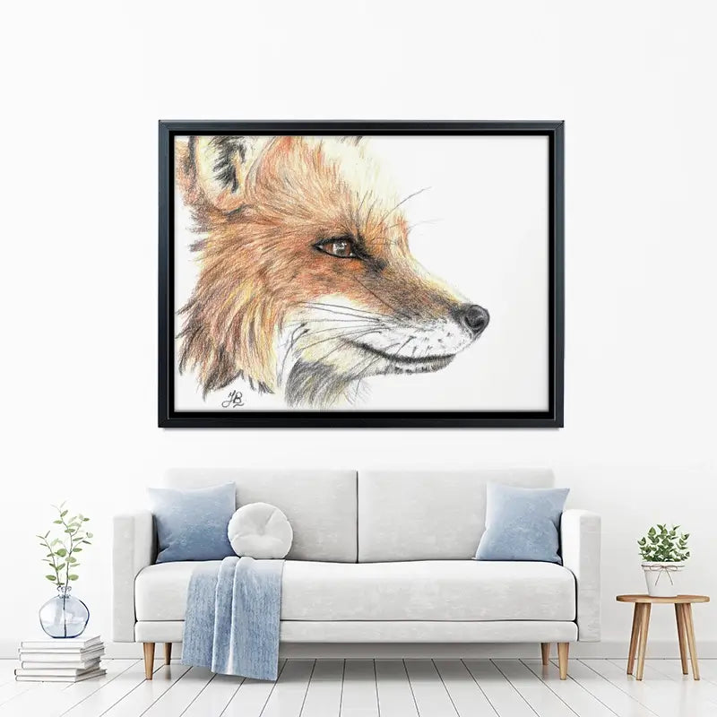 Fox Illustration Canvas Print