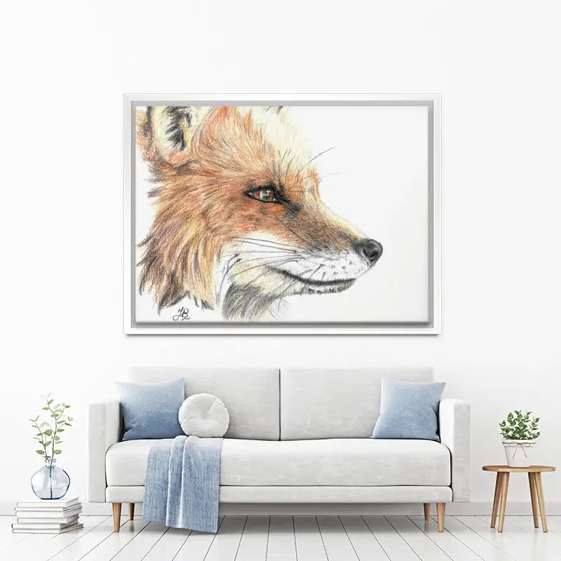 Fox Illustration Canvas Print