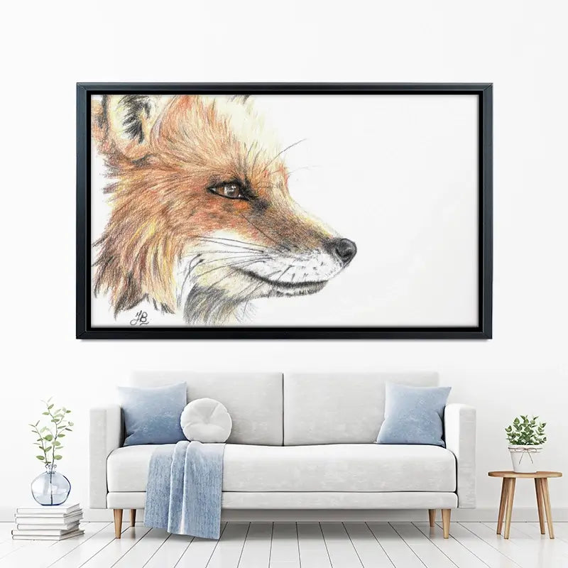 Fox Illustration Canvas Print