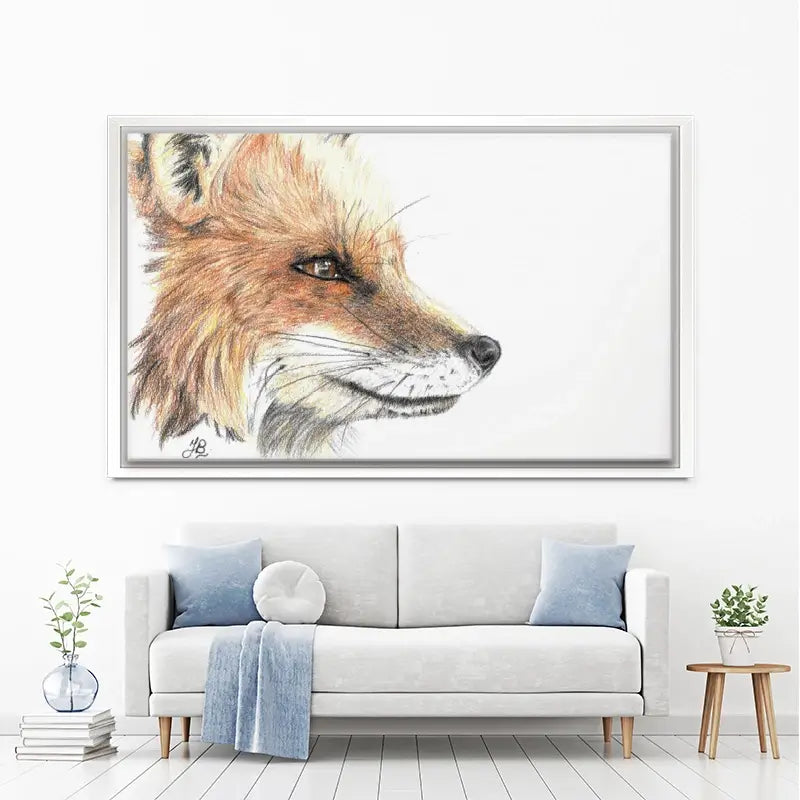 Fox Illustration Canvas Print