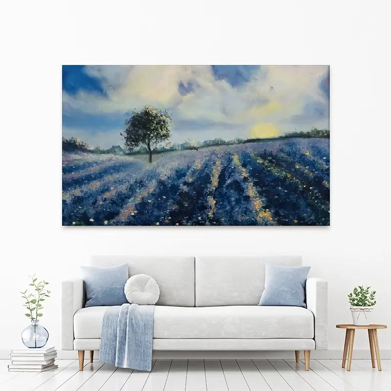 Blue Fields Canvas Print