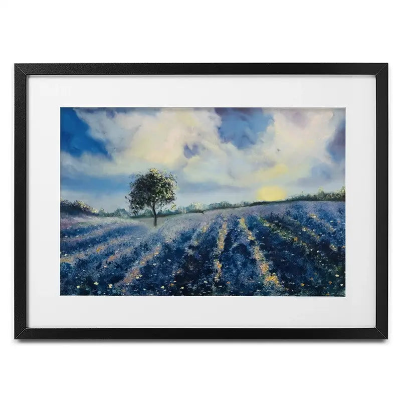 Blue Fields Framed Art Print