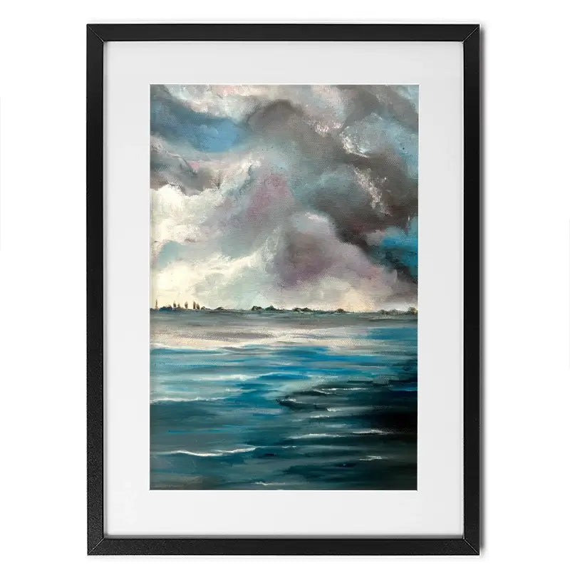 Grey Bay Framed Art Print