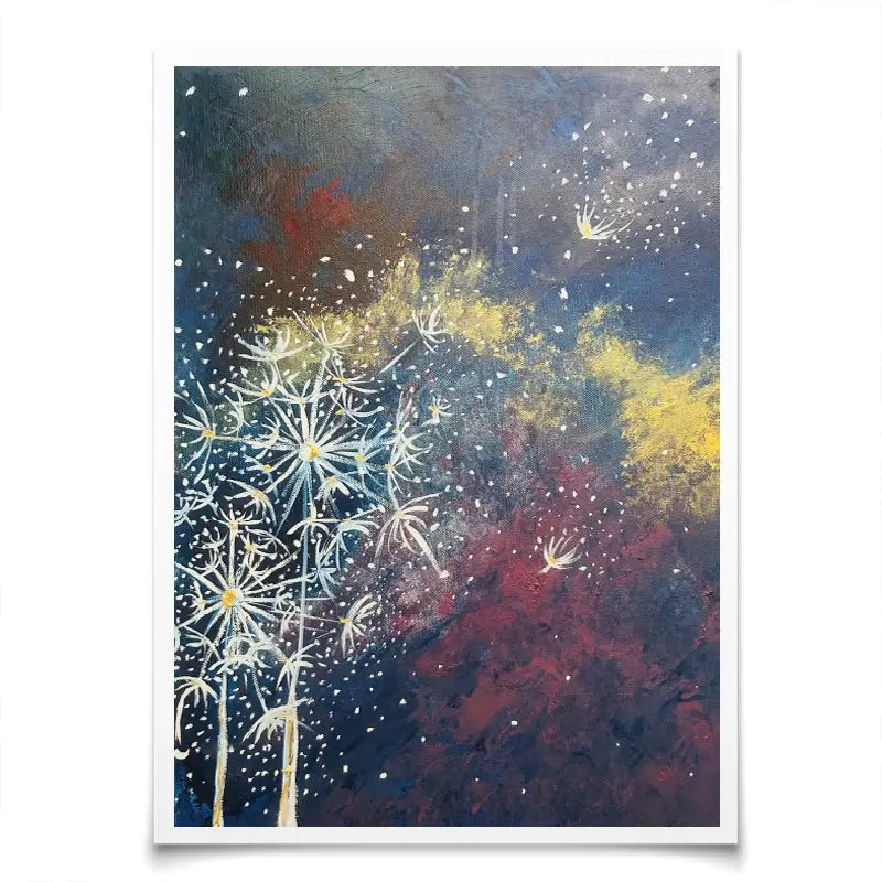 Space Flowers Art Print