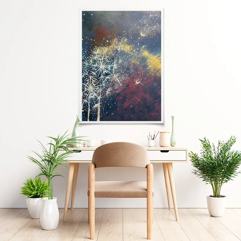 Space Flowers Art Print