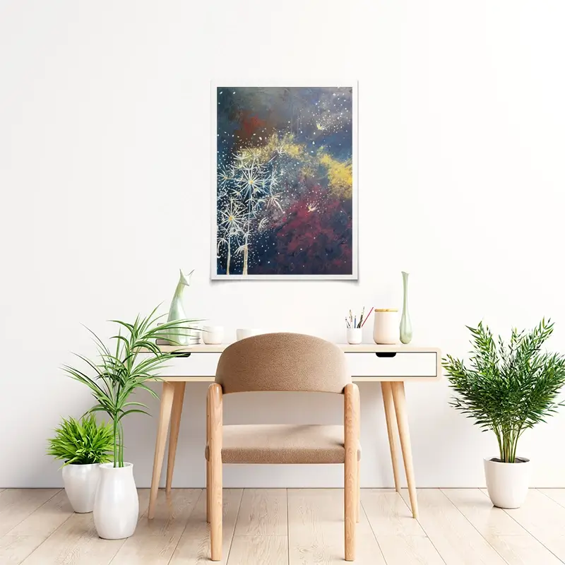 Space Flowers Art Print