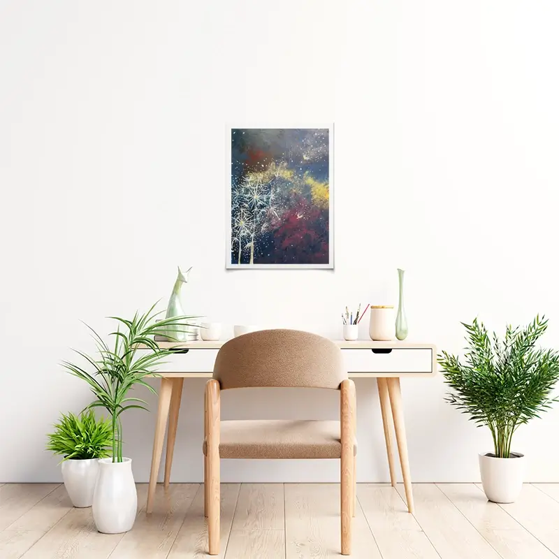 Space Flowers Art Print