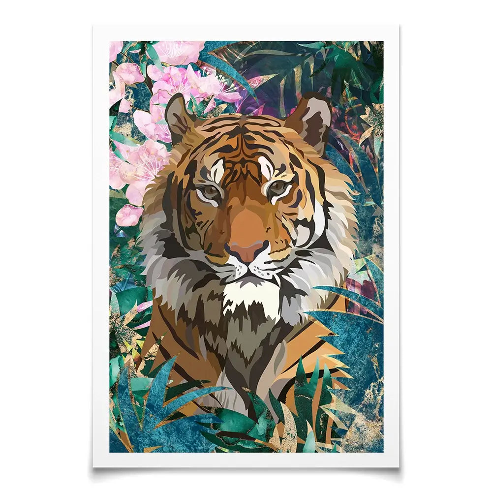 Tropical Tiger Art Print