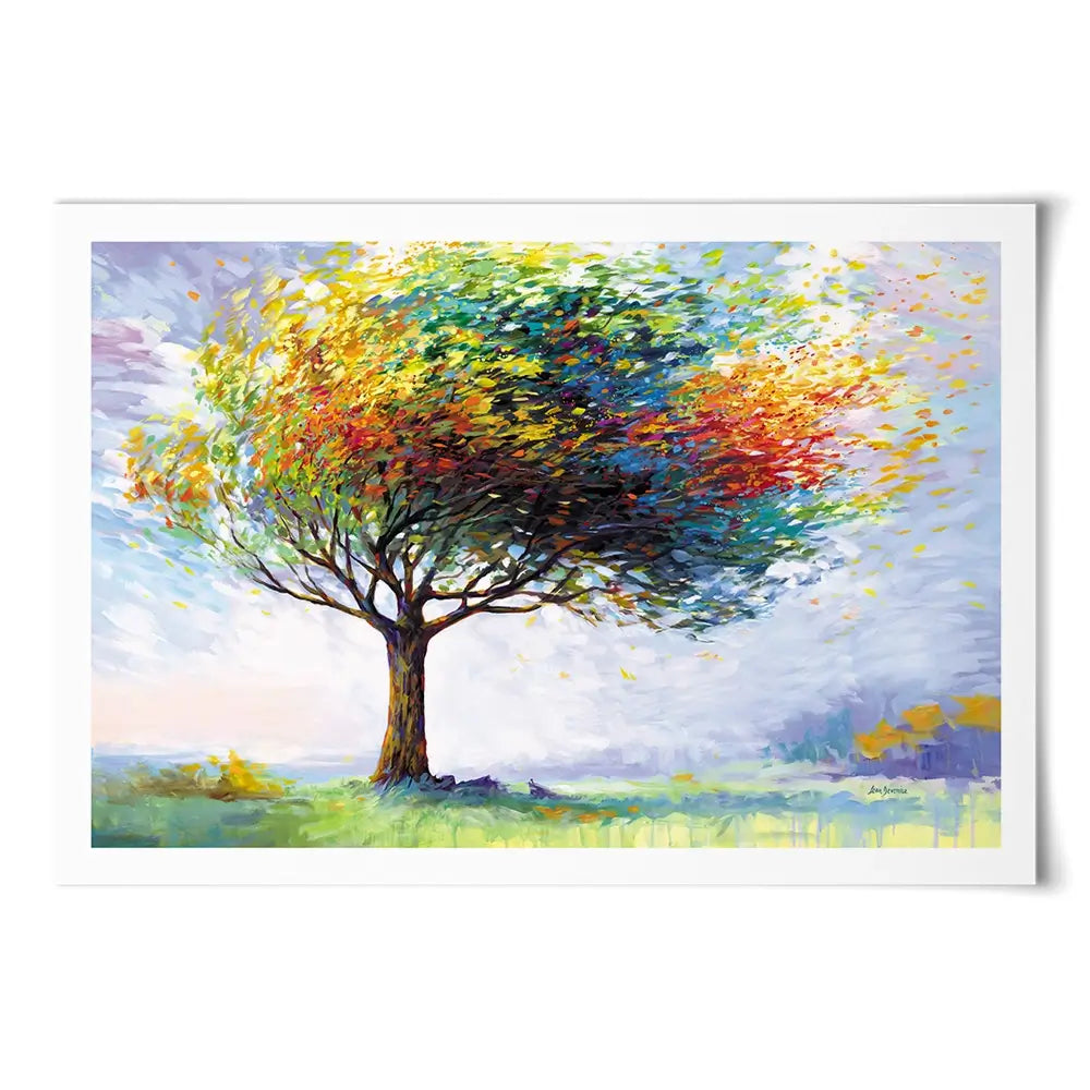 Tree In The Wind Art Print