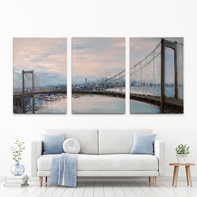 Waltwhitman Bridge Trio Canvas Print