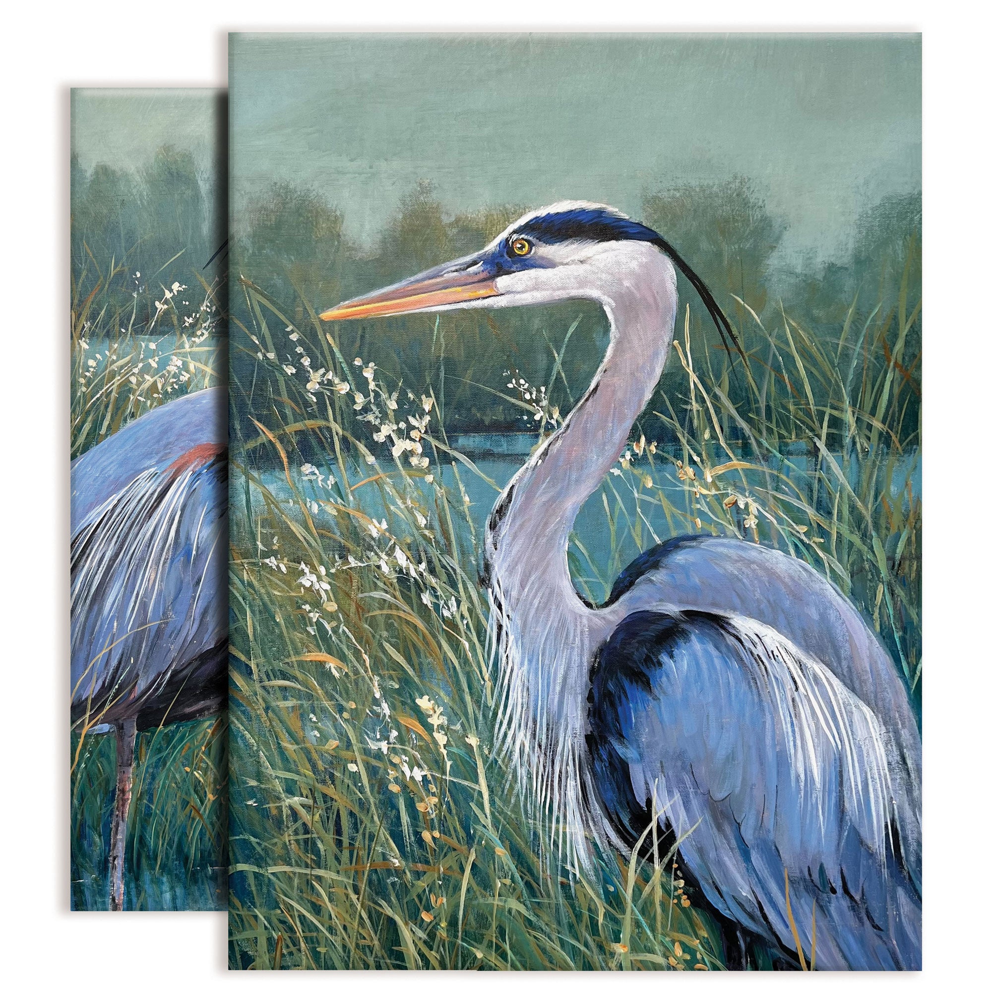 Wading Herons Duo Canvas Print