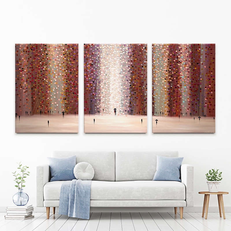 Romance And Rain Trio Canvas Print