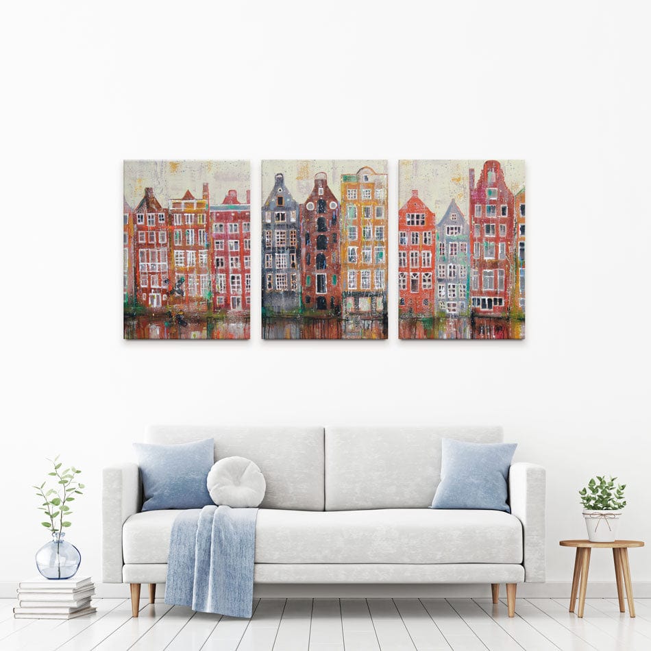 Amsterdam Damrak Trio Canvas Print wall art product / Shutterstock