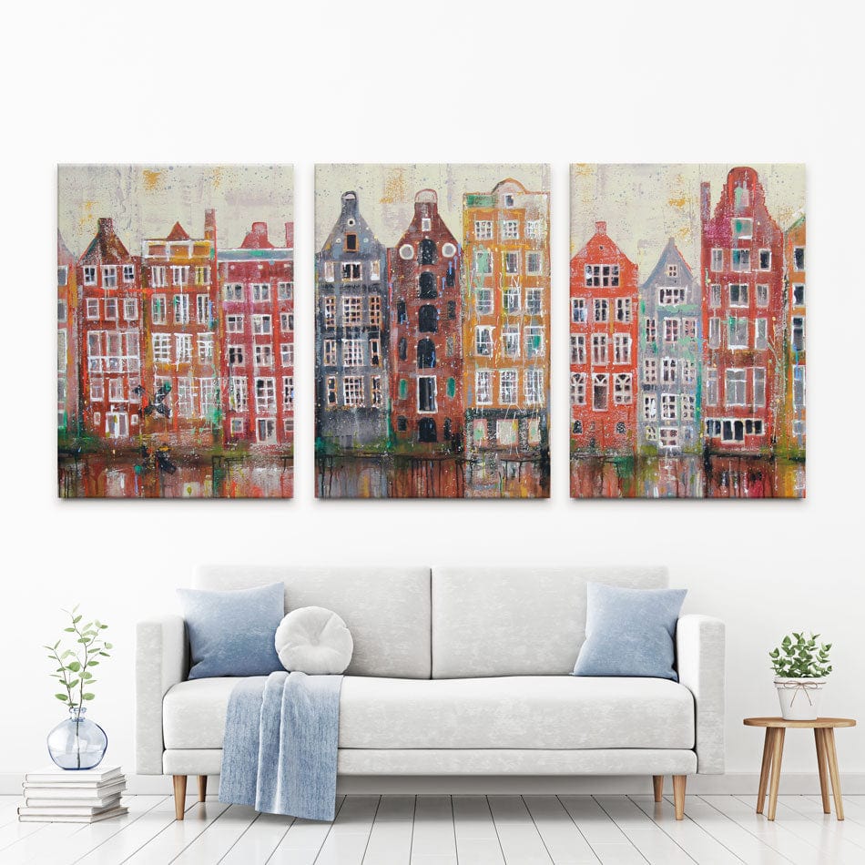 Amsterdam Damrak Trio Canvas Print wall art product Studio Paint-Ing