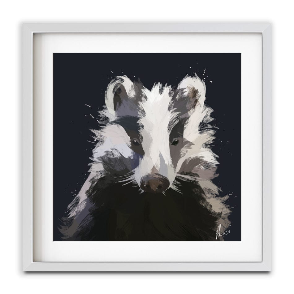 Badger Framed Art Print wall art product Aimee Linzi