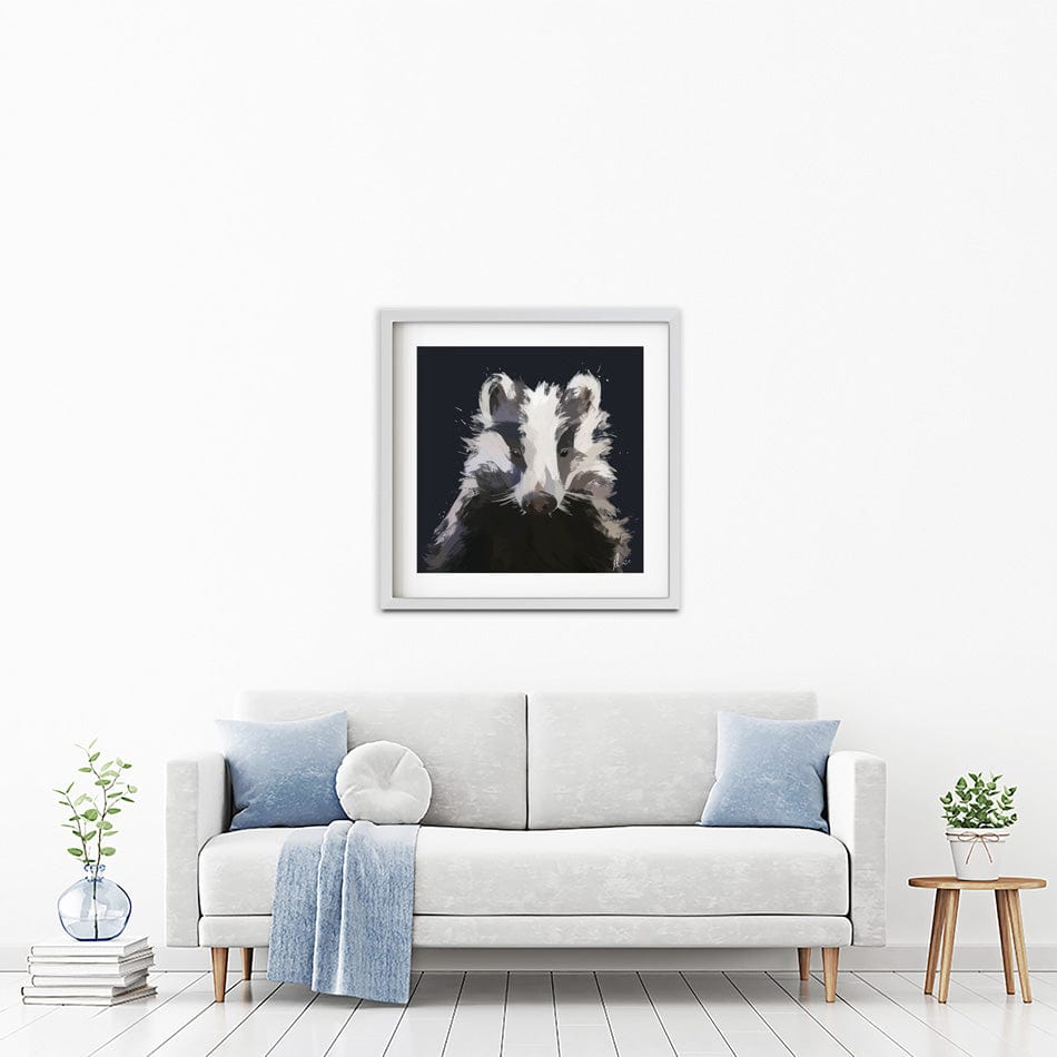 Badger Framed Art Print wall art product Aimee Linzi