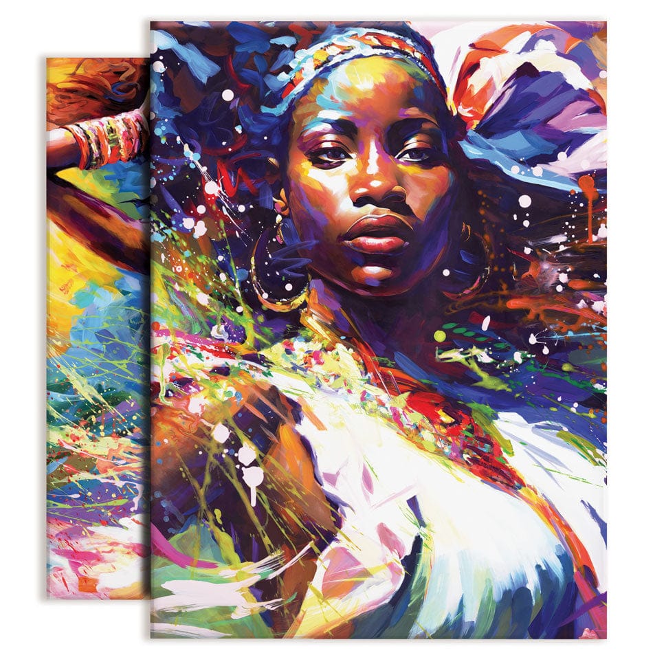 Beautiful African Woman Duo Canvas Print wall art product Leon Devenice