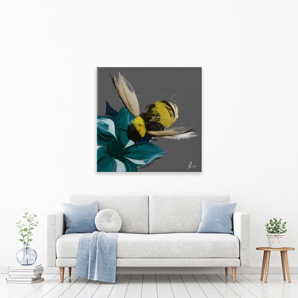 Bee In Flight Canvas Print wall art product Aimee Linzi