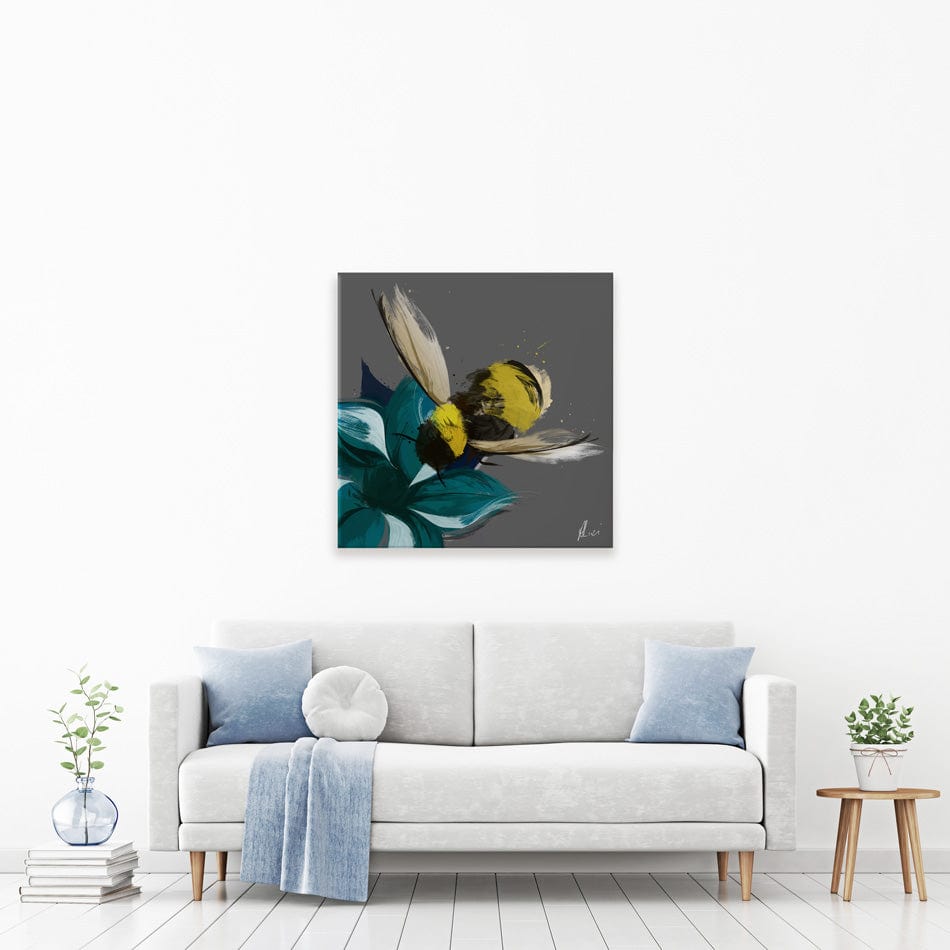 Bee In Flight Canvas Print wall art product Aimee Linzi