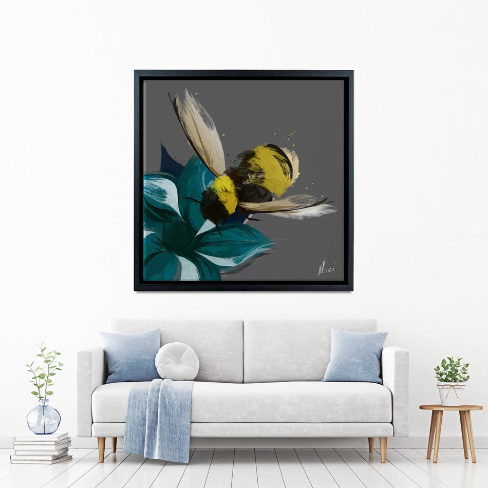 Bee In Flight Canvas Print wall art product Aimee Linzi