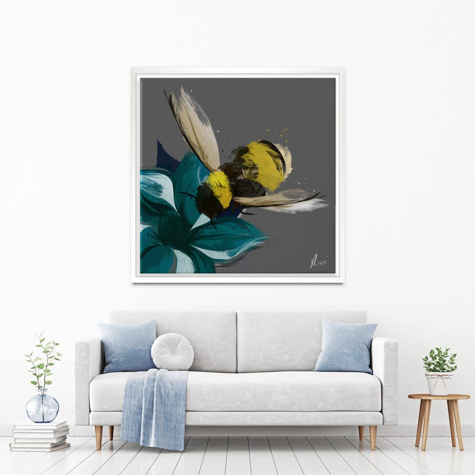 Bee In Flight Canvas Print wall art product Aimee Linzi